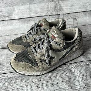 Diadora Gray Suede & Mesh Sneakers